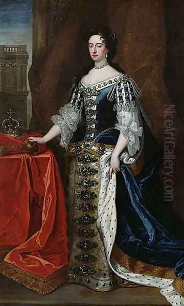 Portrait of Queen Mary 1662-94 Oil Painting by Sir Godfrey Kneller