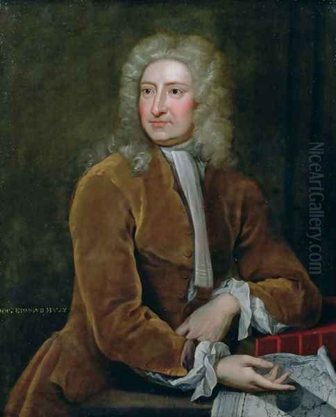 Portrait of Edmond Halley 1656-1742 Oil Painting by Sir Godfrey Kneller