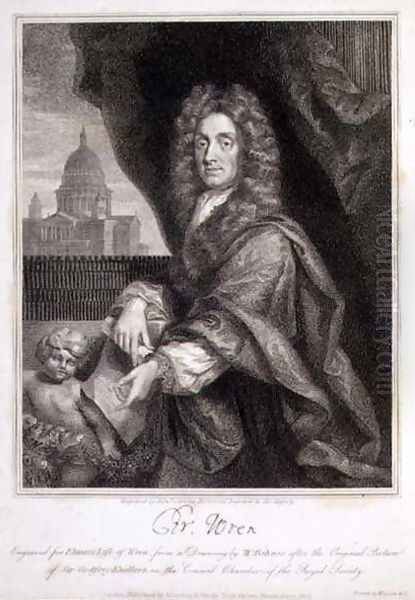 Portrait of Christopher Wren Oil Painting by Sir Godfrey Kneller