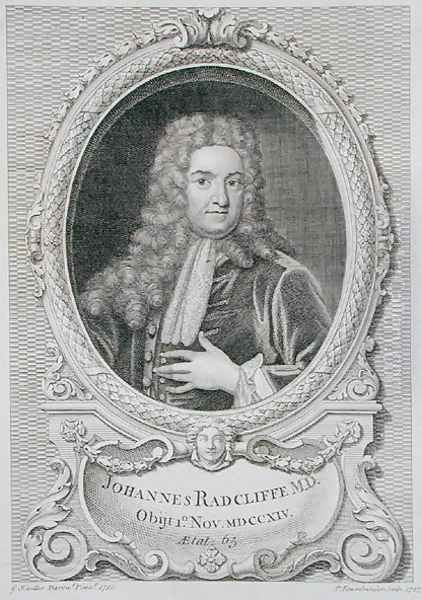 Portrait of John Radcliffe 1650-1714 by Sir Godfrey Kneller