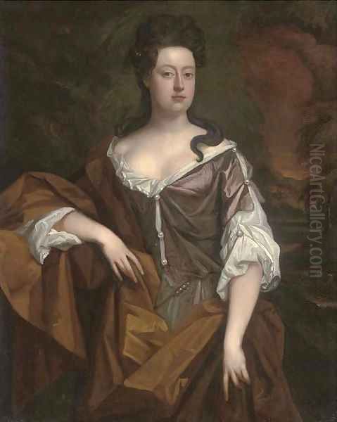 Portrait of a lady, traditionally identified as Queen Anne (1665-1714) Oil Painting by Sir Godfrey Kneller