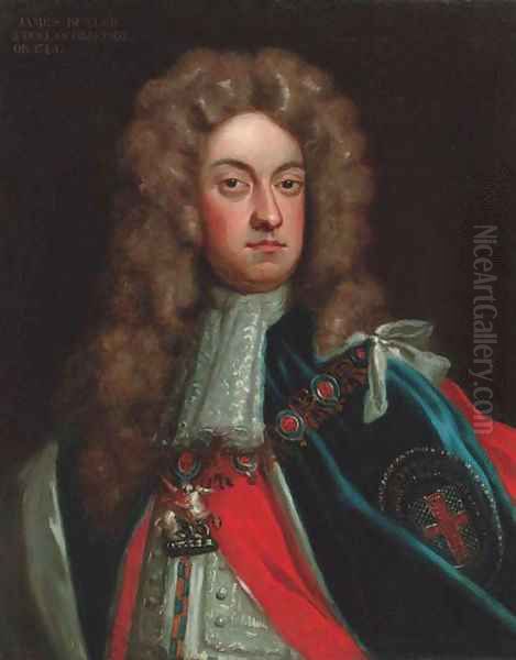 Portrait of James Butler, 2nd Duke of Ormonde (1665-1745), quarter-length, in Garter robes Oil Painting by Sir Godfrey Kneller