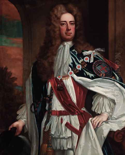 Portrait of John Churchill, 1st Duke of Marlborough (1650-1722) Oil Painting by Sir Godfrey Kneller