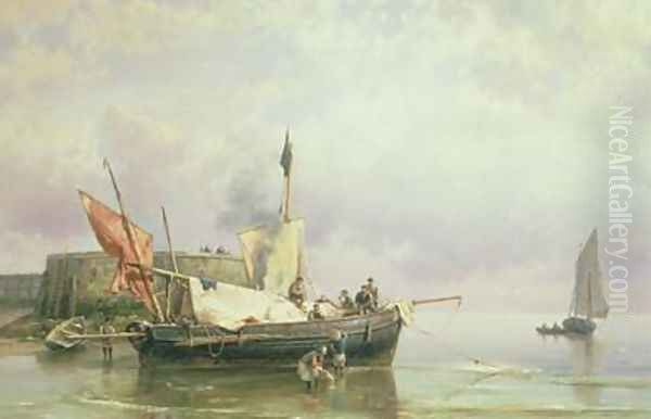 Marine Scene Oil Painting by Hermanus Koekkoek