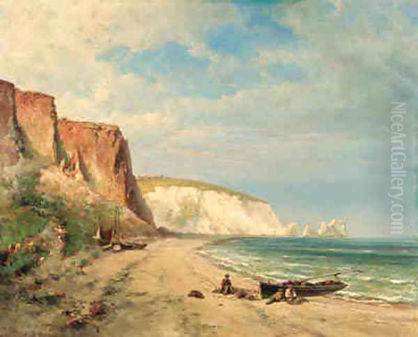 The Needles of the Isle of Wight Oil Painting by Hermanus Koekkoek