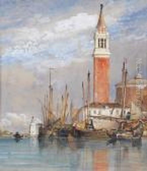 San Giorgio Island With The Church Oil Painting by Edward William Cooke