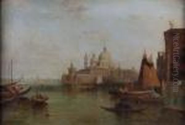 Venetian Canal View Oil Painting by Edward William Cooke