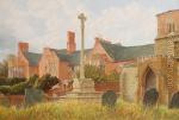 Ragdale Old Hall, Leicestershire Oil Painting by Edward William Cooke