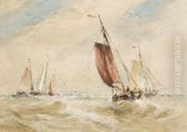 Up Channel Oil Painting by Edward William Cooke