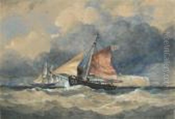 (dover Pilot Boat) Off The North Foreland Oil Painting by Edward William Cooke