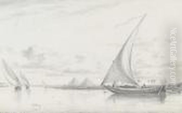 Feluccas On The Nile Oil Painting by Edward William Cooke