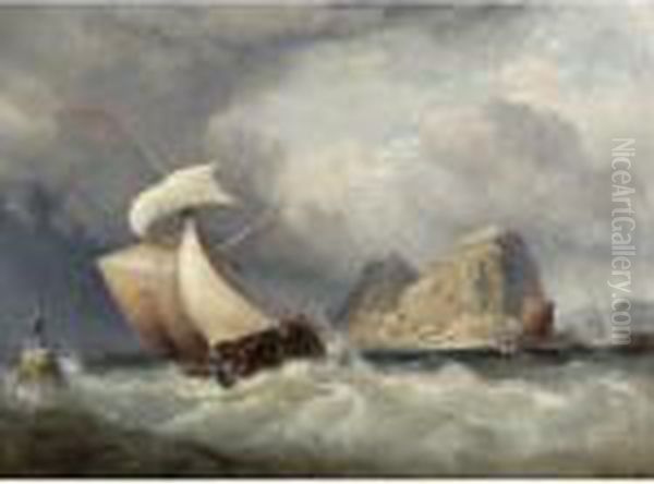 The Rock And The Royal Castle Of Dumbarton On The Clyde Oil Painting by Edward William Cooke