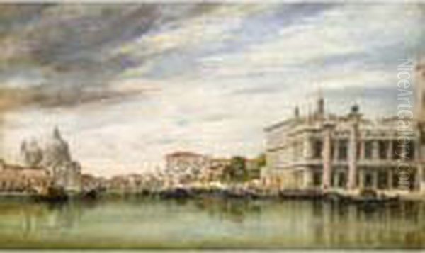 Venice, Looking Into The Grand Canal Oil Painting by Edward William Cooke