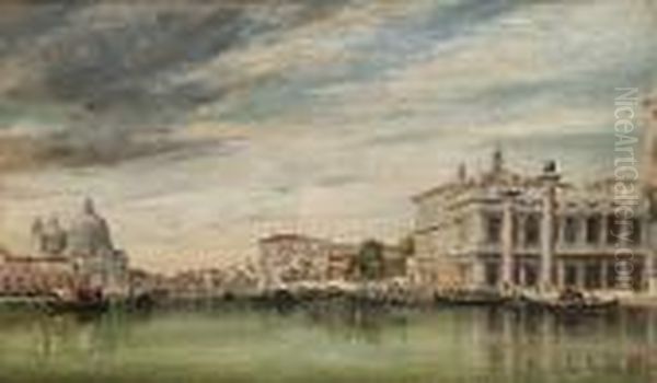 Venice, Looking Into The Grand Canal Oil Painting by Edward William Cooke