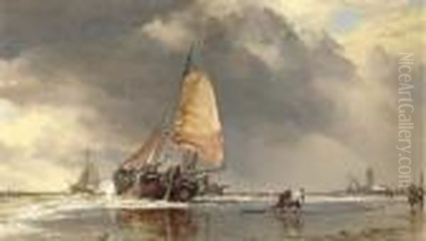 Dutch Pincks Off Katwyk Oil Painting by Edward William Cooke