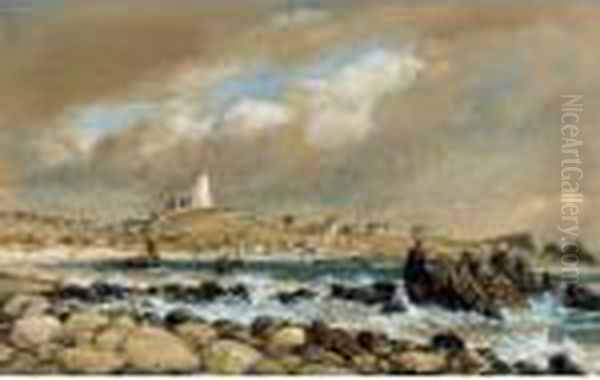 View Of St Agnes, Scilly Isles Oil Painting by Edward William Cooke