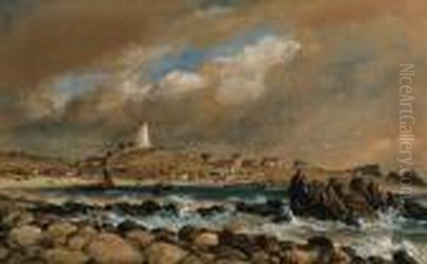 St Agnes, Scilly Isles Oil Painting by Edward William Cooke