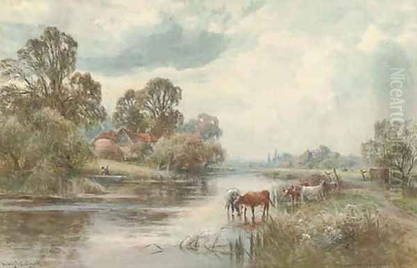 The Thames near Sonning Oil Painting by Henry John Kinnaird