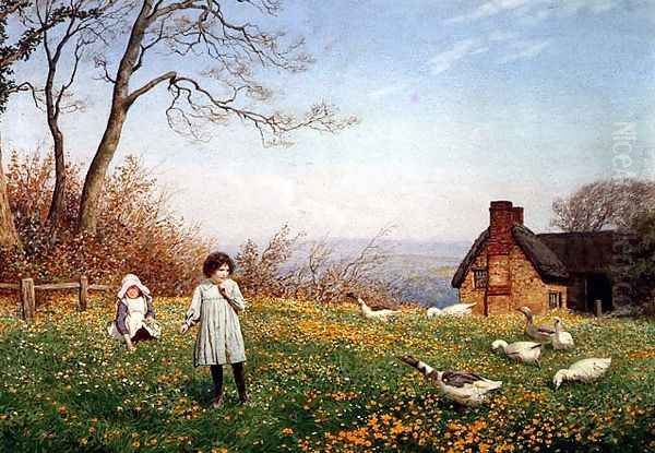 A Devonshire Cottage Oil Painting by Joseph Kirkpatrick