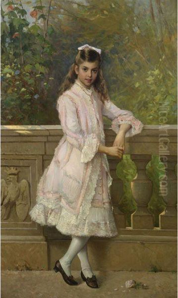 Portrait Of Anna Maria Borghese Oil Painting by Vittorio Matteo Corcos