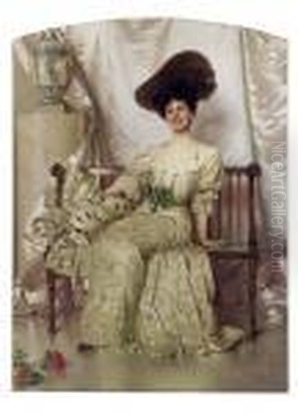 La Contessa Nerina Pisani Volpi Di Misurata Oil Painting by Vittorio Matteo Corcos