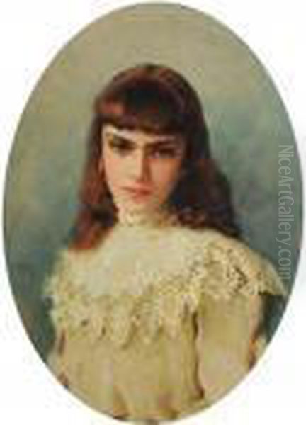 Ritratto Di Fanciulla Oil Painting by Vittorio Matteo Corcos