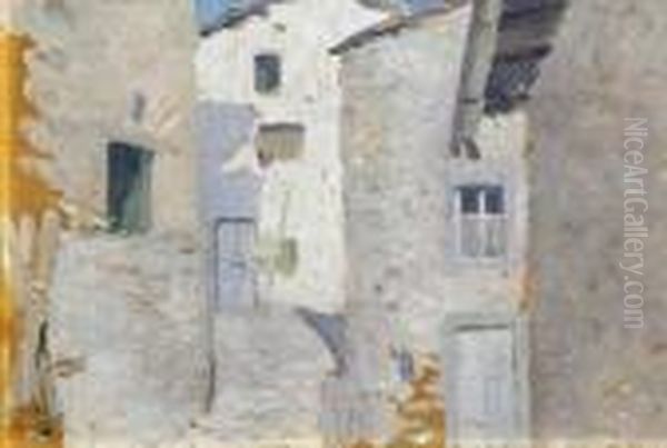 Strada Di Paese Oil Painting by Vittorio Matteo Corcos