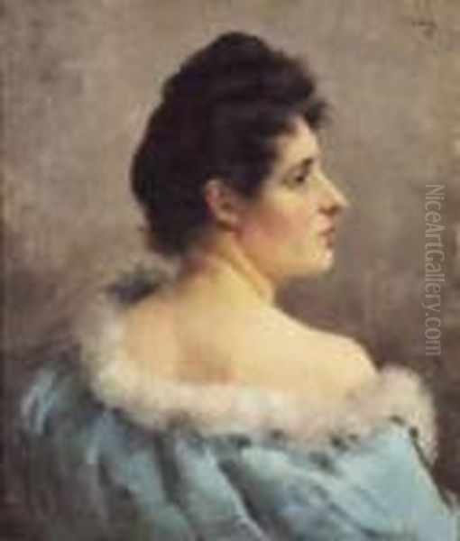 Figura Di Donna Oil Painting by Vittorio Matteo Corcos