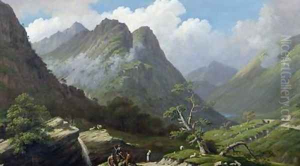 A Highland Landscape Oil Painting by John Knox