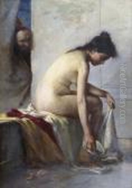 Susanna Bathing Oil Painting by Lovis (Franz Heinrich Louis) Corinth