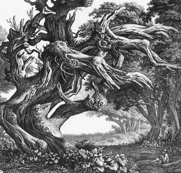 Fantastical Tree c. 1830 Oil Painting by Carl Wilhelm Kolbe