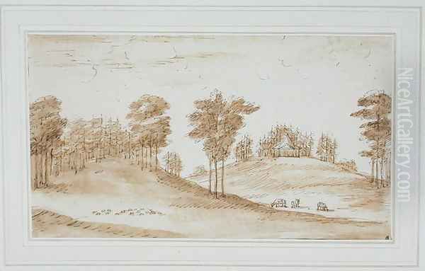 Design for a Deer Park Oil Painting by William Kent