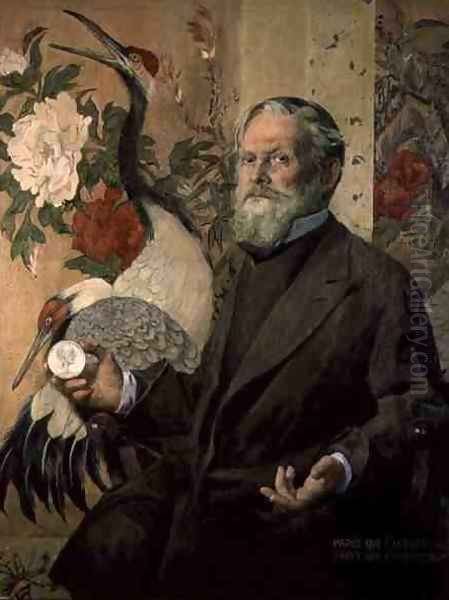 Portrait of Frank Brangwyn 1867-1956 Oil Painting by James Kerr-Lawson