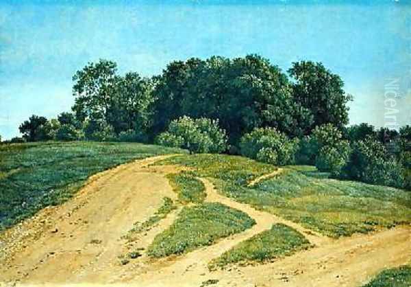 A Track Across the Fields Oil Painting by Wilhelm Alexander Kobell