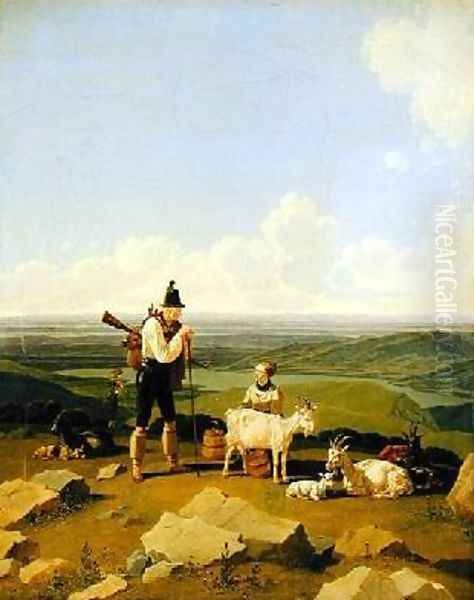 The Deer Hunter Oil Painting by Wilhelm Alexander Kobell