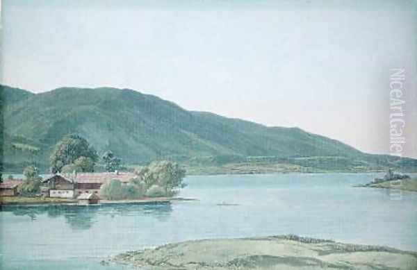 Tegernsee Oil Painting by Wilhelm Alexander Kobell