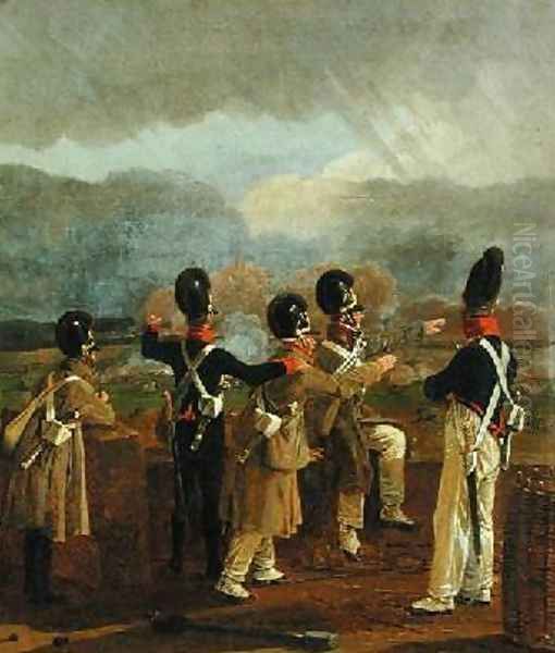 Soldiers on the Ramparts Oil Painting by Wilhelm Alexander Kobell