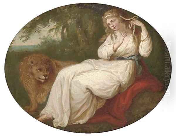 Una and the lion Oil Painting by Angelica Kauffmann