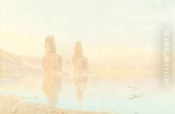 The Colossi of Memnon Oil Painting by Robert George Talbot Kelly