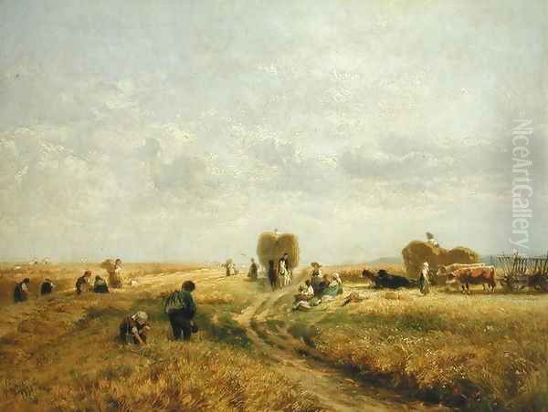 Harvest Time Oil Painting by Albert Kappis