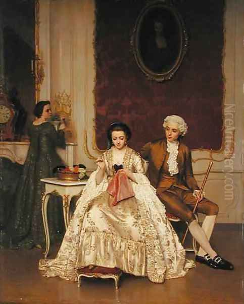 Jealousy Oil Painting by Petrus Renier Hubertus Knarren