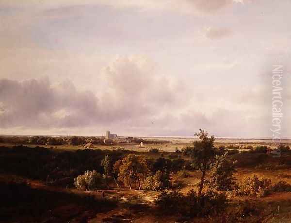 Dutch Landscape Oil Painting by P.L.F. Kluyver