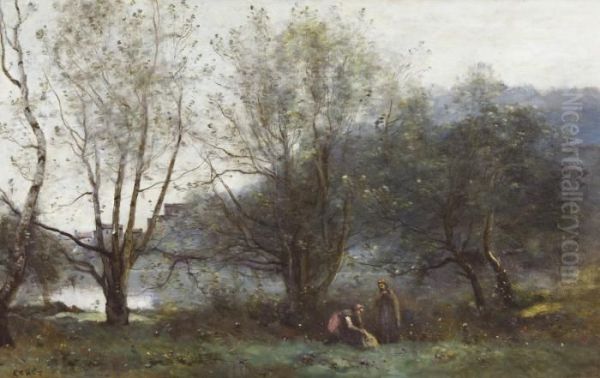 Les Etangs De Ville D'avray Oil Painting by Jean-Baptiste-Camille Corot