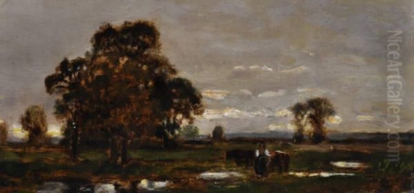 Impressionist Landscape Oil Painting by Jean-Baptiste-Camille Corot