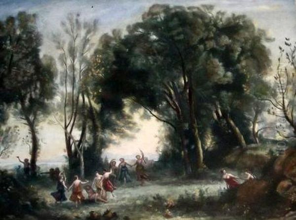 Named Landscape And Figurative Subjects Oil Painting by Jean-Baptiste-Camille Corot