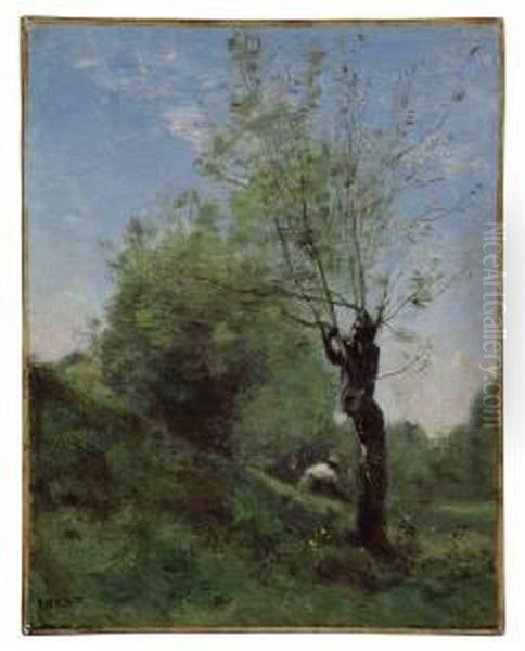 Planque Oil Painting by Jean-Baptiste-Camille Corot