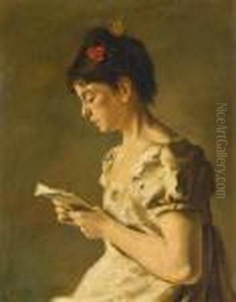 The Reader Oil Painting by Jean-Baptiste-Camille Corot