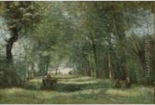 L'allee Verte Oil Painting by Jean-Baptiste-Camille Corot