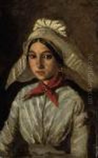 Jeune Femme Oil Painting by Jean-Baptiste-Camille Corot