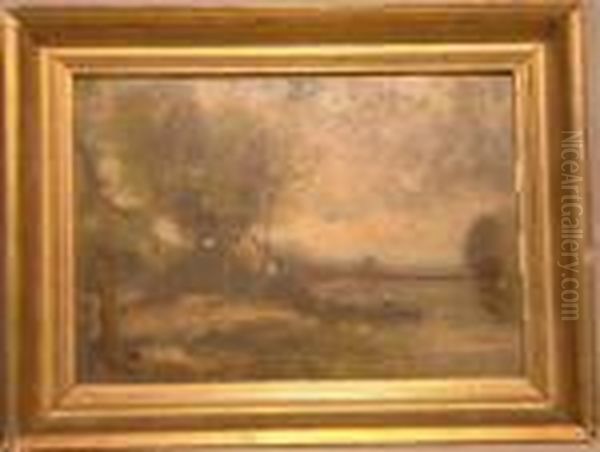 Romantic Landscape Oil Painting by Jean-Baptiste-Camille Corot